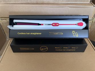 Cordless Hair Straightener 2 In 1 - White Or Grey