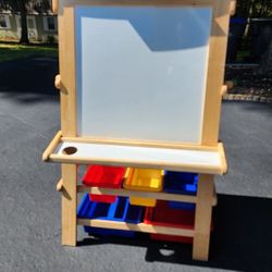 Kids Easel With Storage Bins and Paper Roll