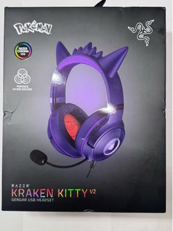 Razer Kraken Kitty V2 Gengar USB RGB Surround Sound Headset Purple
