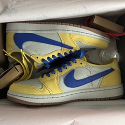 Nike Jordan 1 Low Travis Scott Canary Size 7W