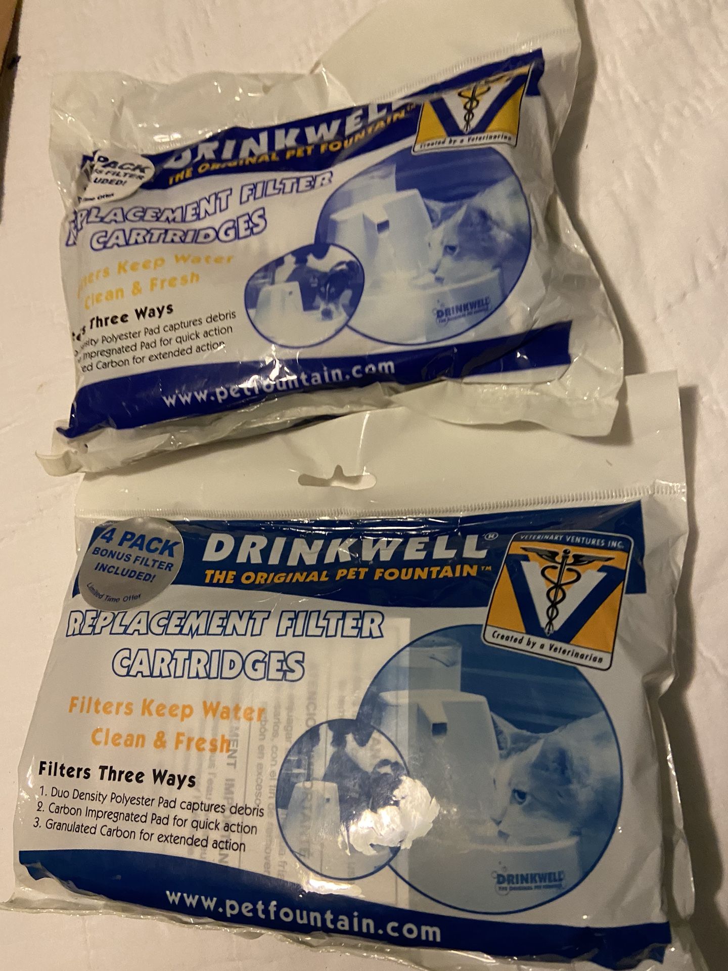 3 pack X 3 Bags Drinkwell Original Pet Fountain Replacement Filter Cartridges Fresh NEW