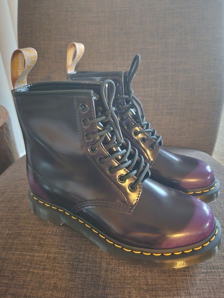 Dr. Martens NEW IN BOX Vegan 1460 Blk/Rich Purple