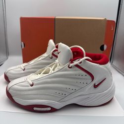 Vintage Nike Sneakers Mens 11 White Red Scorch Basketball Shoes Y2K 930137-162