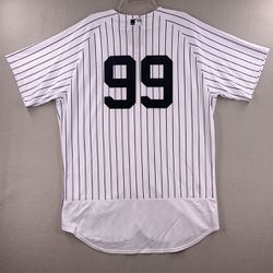 Nike Men's New York Yankees Aaron Judge #99 White Home Elite Jersey