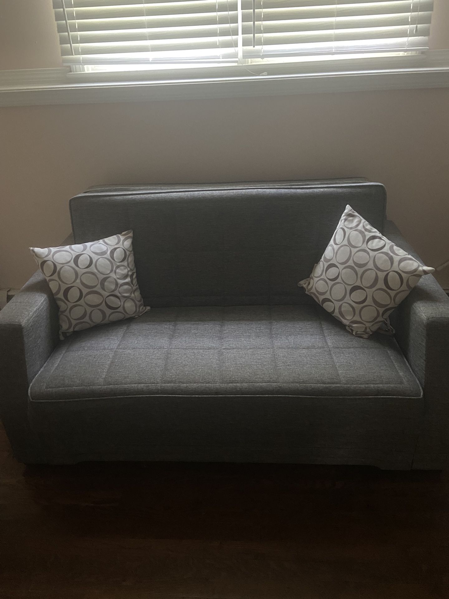 Never Used Gray Pull Out Couch