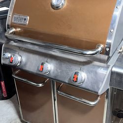 Weber Genesis Bronze Orange Silver Stainless Steel Red E-310 BBQ Grill Propane Three Burners