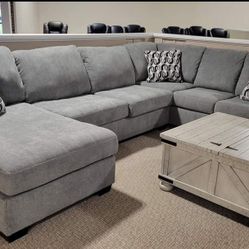 AP- Ashley Gray 3 Piece Sectional Couch With Chaise/ Fast Delivery - Financing 