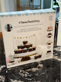 American Crafts Sweet Tooth Fairy Magic Sweet Cake Stand White/Gold 12 Pieces