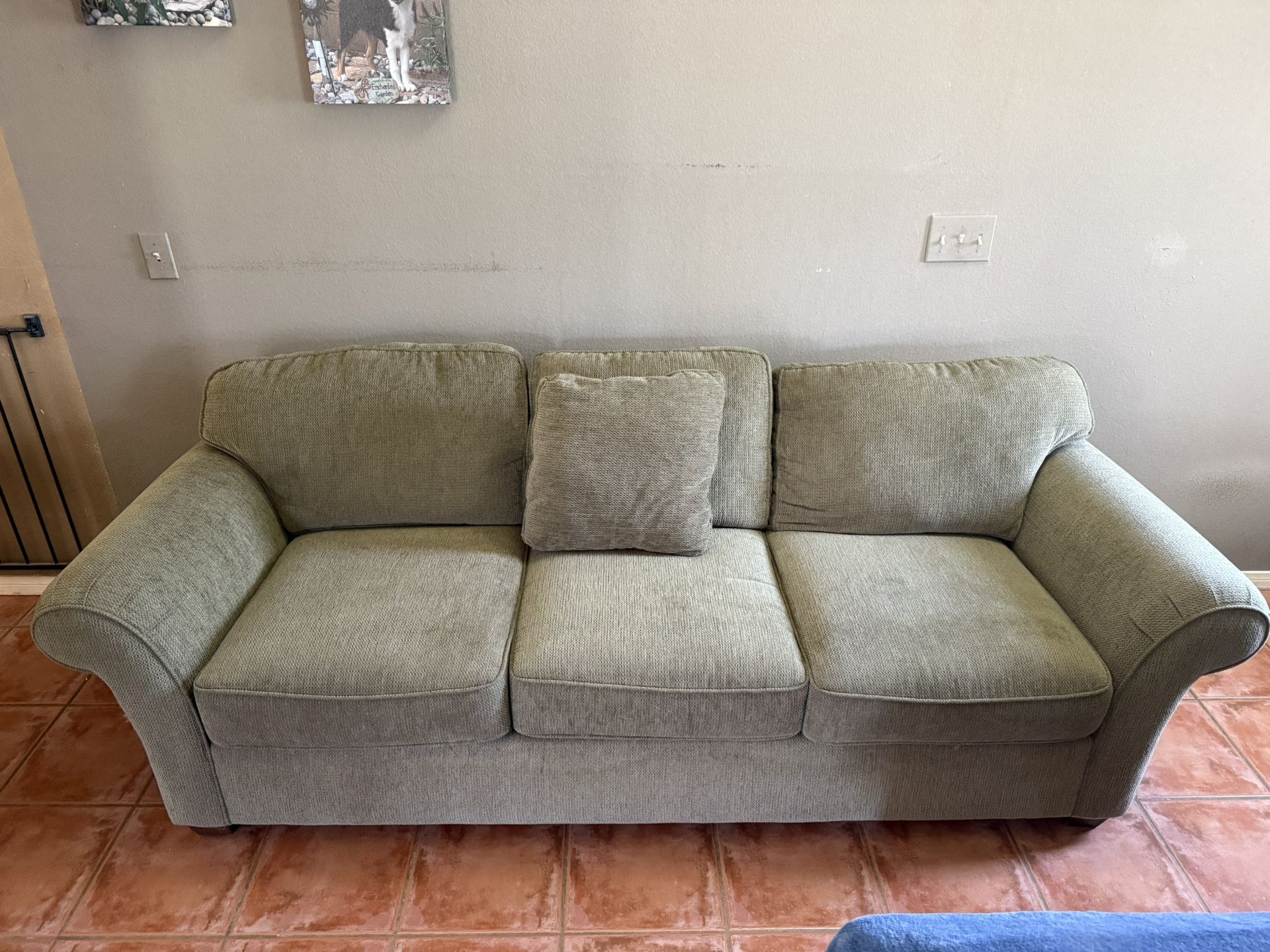 Couch Tweed Fabric Green