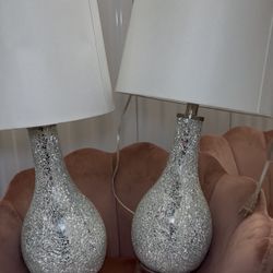 Mirror Mosaic Glass Lamp Set ($20 for both)
