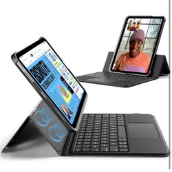 ESR Ascend for iPad 10th, Keyboard Case with Trackpad, Magnetic Detachable Keyboard with Backlit Keys, Fully Adjustable Portrait/Landscape Stand, Blac