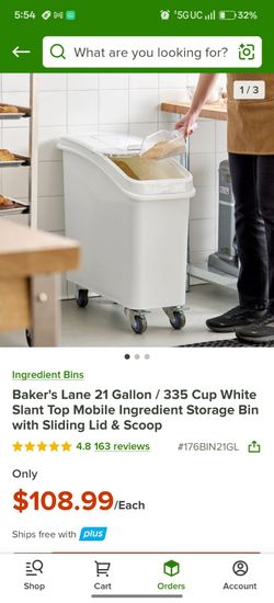 Bakers lane 21 gallon ingredients bin storage bin .