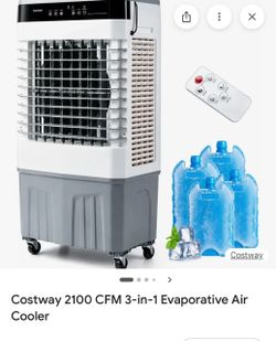 Costway 2100 CFM 3-in-1 Evaporative Air Cooler