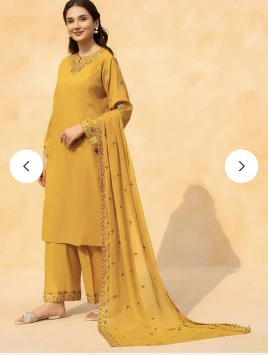 3 Piece Embroidered Kurta Set