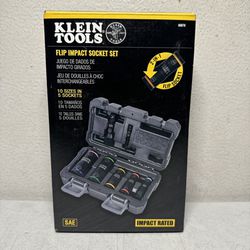Klein Tools (66070) Impact Socket Set with Case (7 Pieces) New