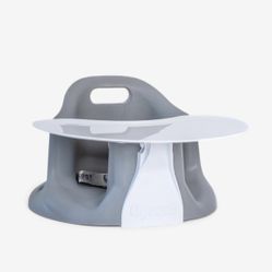 Upseat – The Original Ergonomic Baby Floor & Booster Seat with Tray - Gray