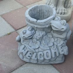 New Welcome Message Flower Pot Made Out Of Cement Perfect Gift 🎁 