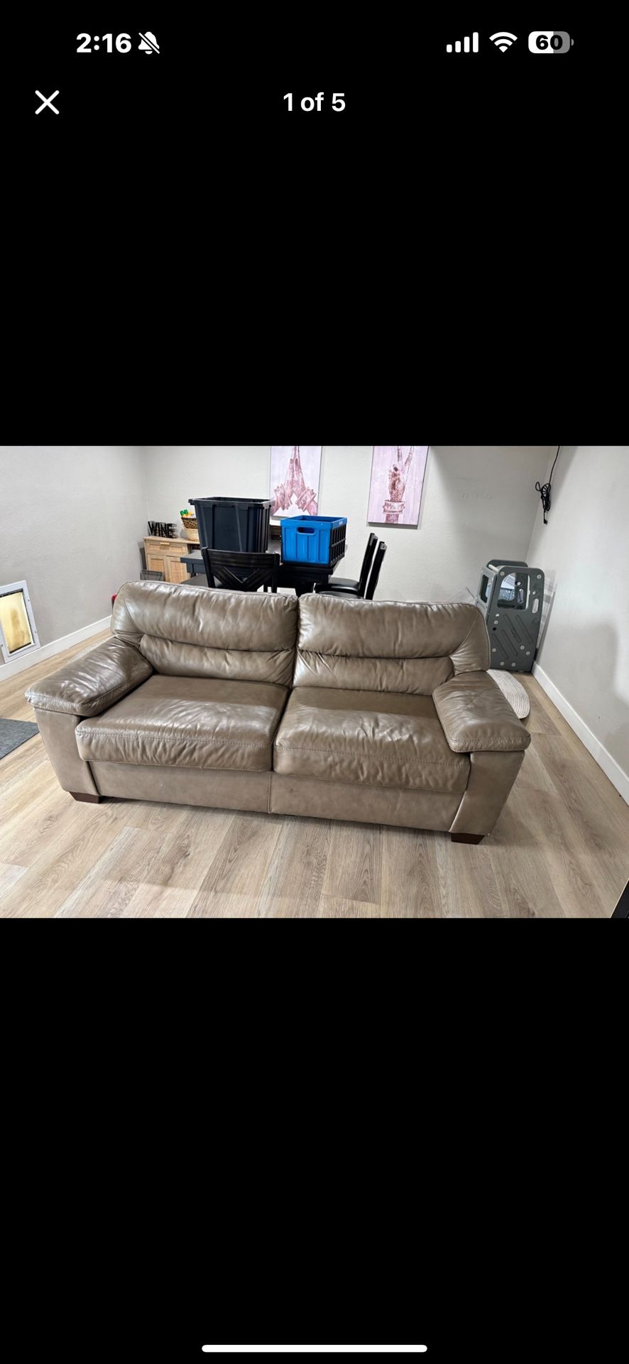 2-3 Person Leather Couch