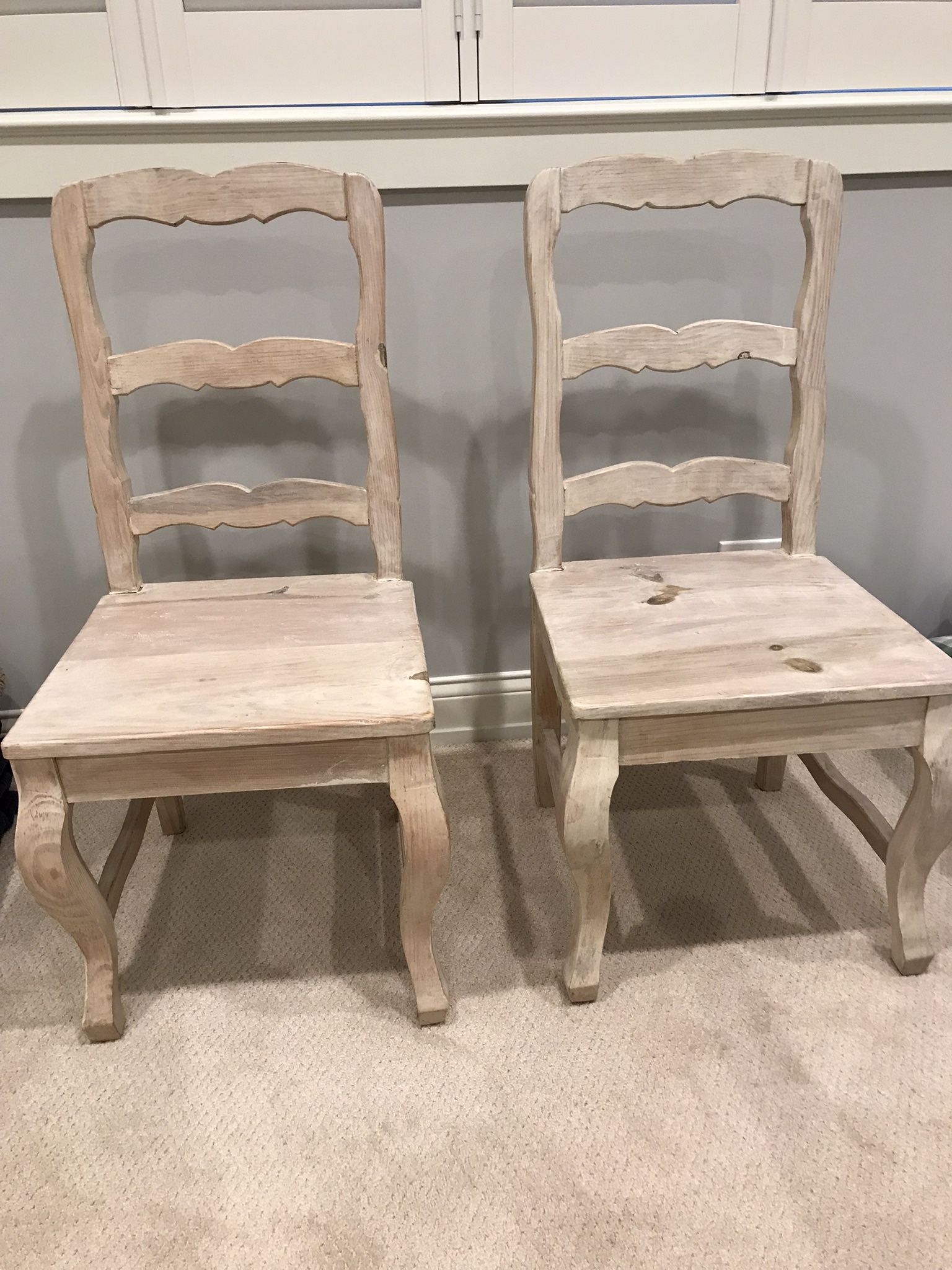 Two Whitewashed Chairs