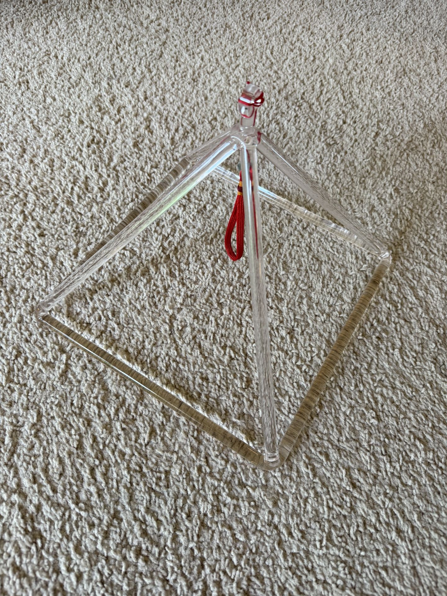 12 Inch Crystal Pyramid W/ Case And Mallet