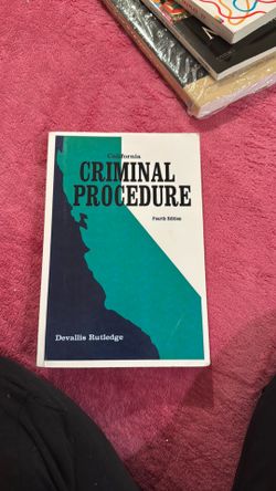 California Criminal Procedure by Devallis Rutledge