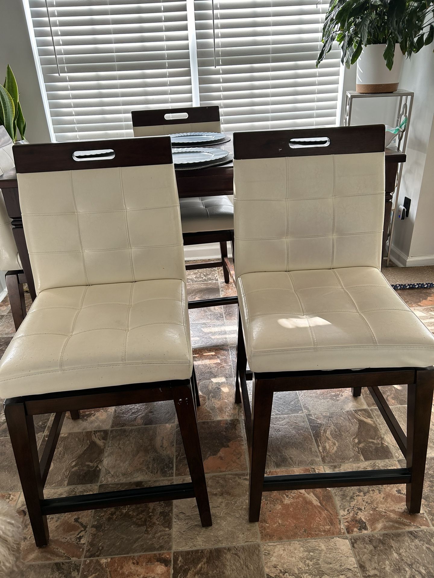 Bar Stool  Height Kitchen Chairs (2)