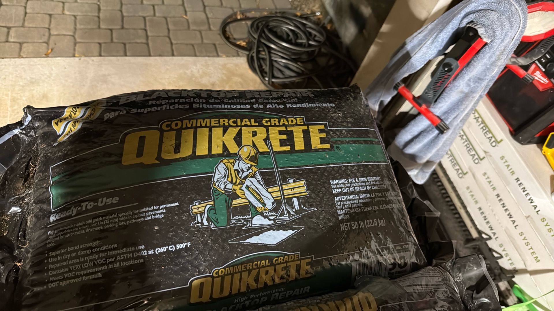 Black top commercial grade repair quick Crete