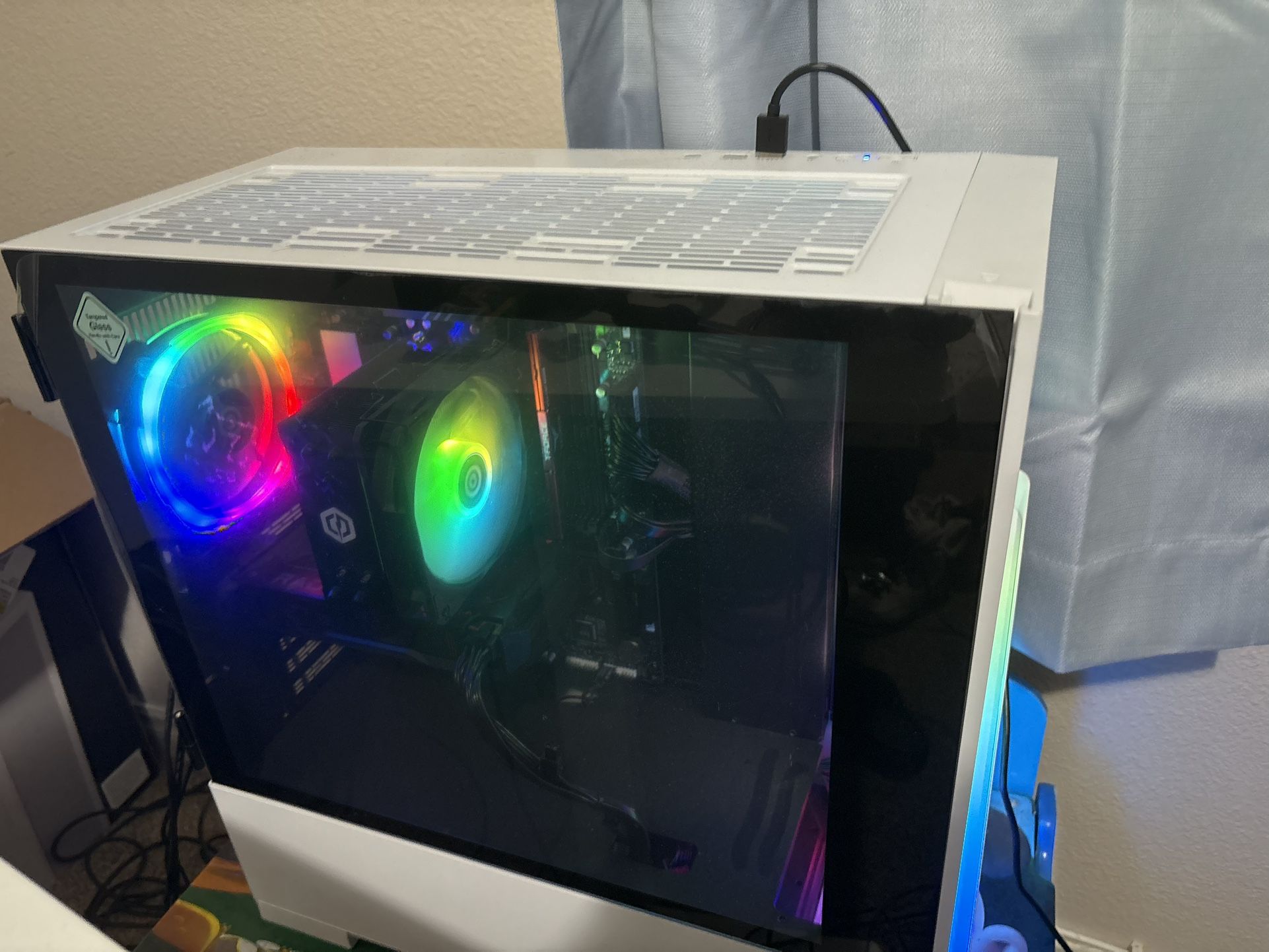 Pc Gaming Computer With Controller And Headset
