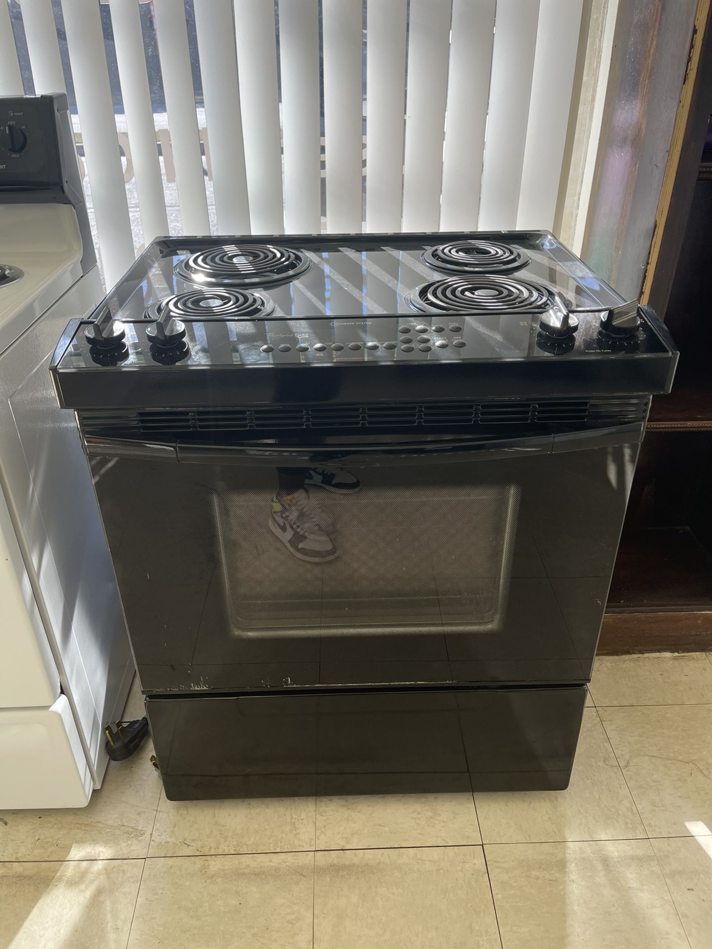 Black Electric Stove