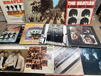 21 Beatles Vinyl Records Original ALL Scratched