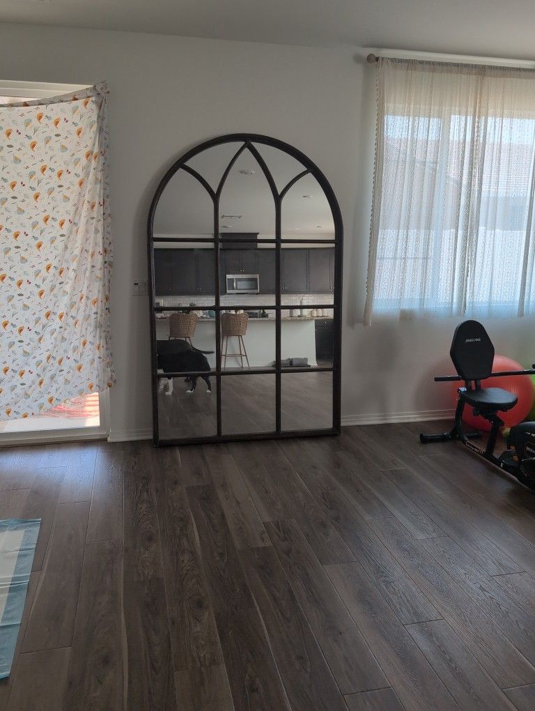 Huge Arched Antique Mirror