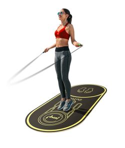 Jump Rope Mat 63"x27" Exercise Fitness, Non-Slip Indoor Outdoor Crossrope Mat