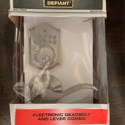 Electronic deadbolt and lever combo $50