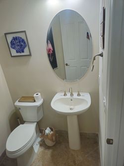 pedestal vanity. used.