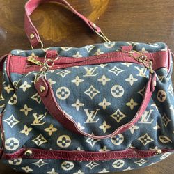 Vintage Louis Vuitton Denim Alligator Bag