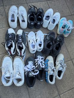 Zapatos usados muy bien cuidados talla 9 )9.5 )10" precio 25 x cada par estoy en el sur centro LA