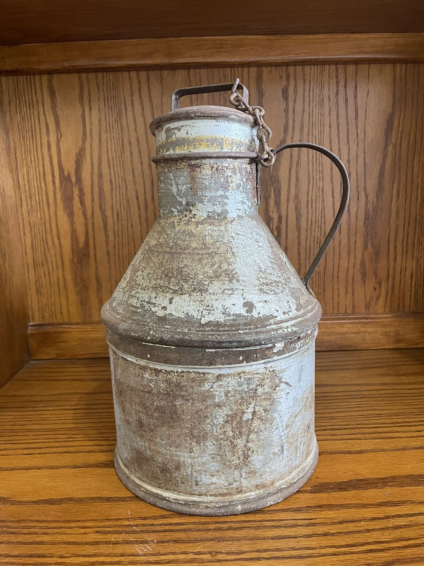 Antique Vintage Milk Churn Can 15”x8”