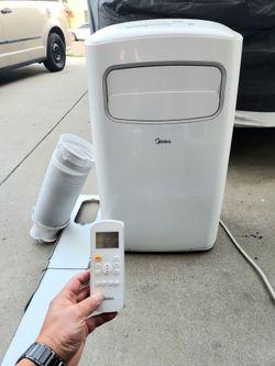 WIRELESS like New portable With Hose/ Window Kit/ Remote/ Blows Ice Cold Air Fast/ Can Test Before Buying/ can connect to your phone and turn it on fr
