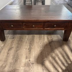 Wooden coffee table