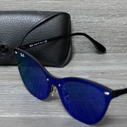 Ray-Ban RB3580-N Black Cat Eye Sunglasses Lenses Italy w/Case