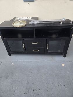 FREE TV stand and new curtain rods