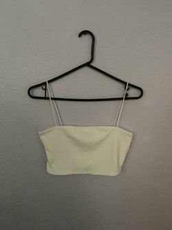 White Cropped Tank Top