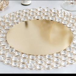 Gold Beaded Charger Plates