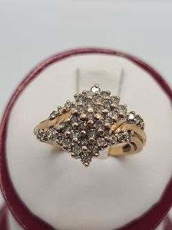 10k gold diamond ring