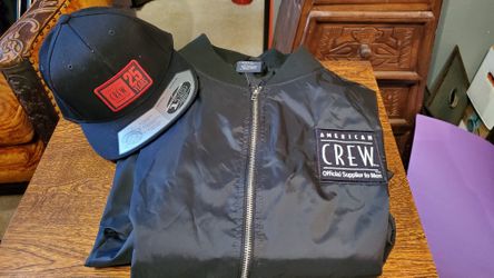 American Crew men's hair care product hat and jacket / windbreaker