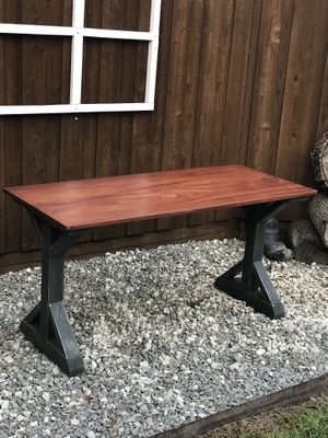 Farmhouse Wood Dining Set Table And Bench Mahogany White For 5ft Solid Wood Office Desk Farmhouse Modern Hardwood Table For In Allen Tx