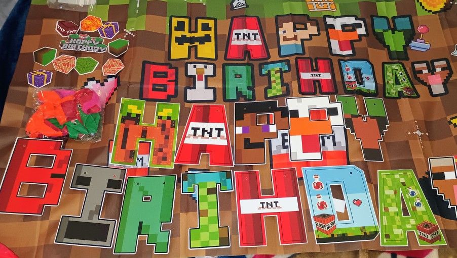 minecraft Birthday party decorations/ Party supplies