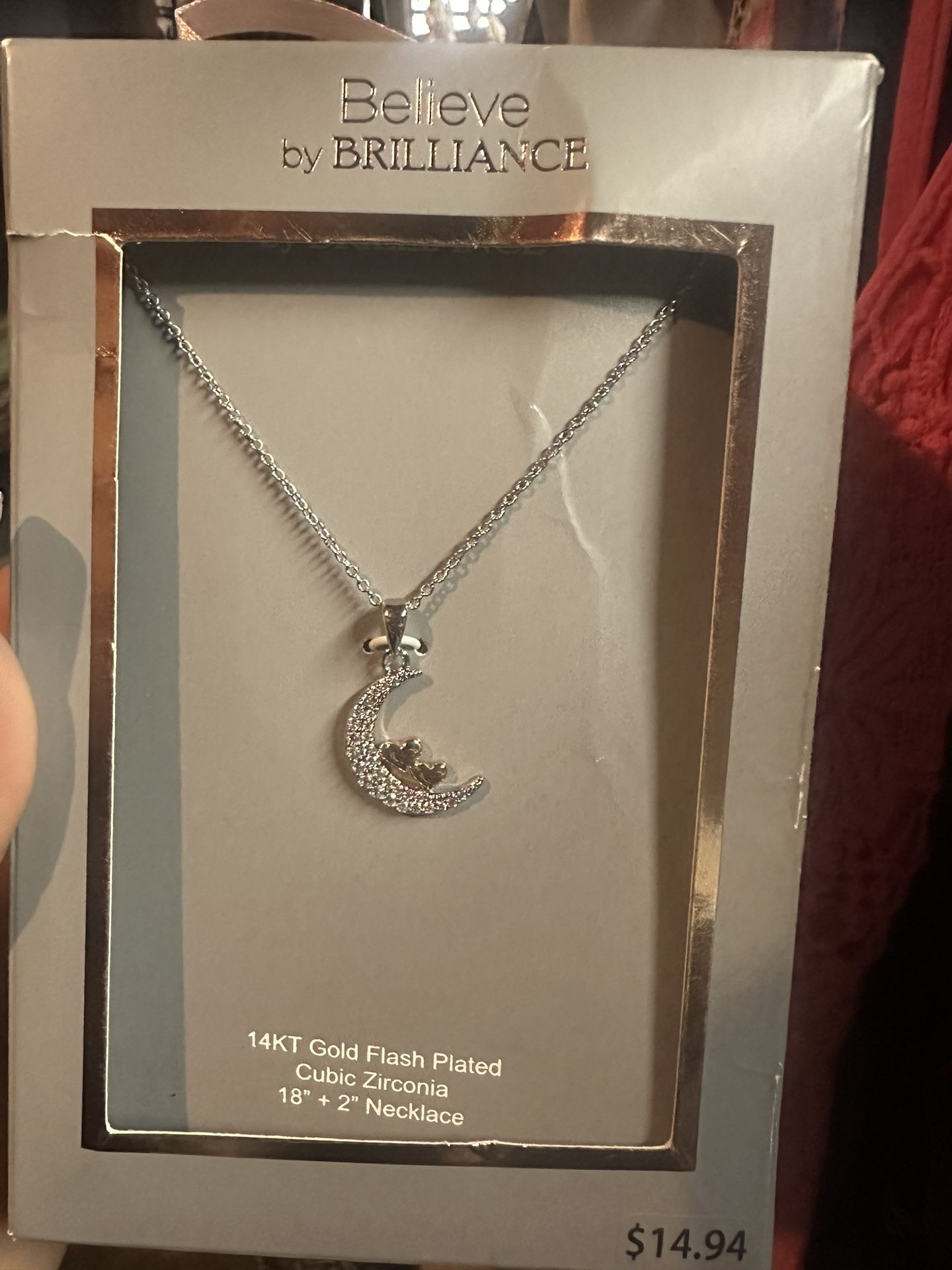 Moon And Hearts Necklace