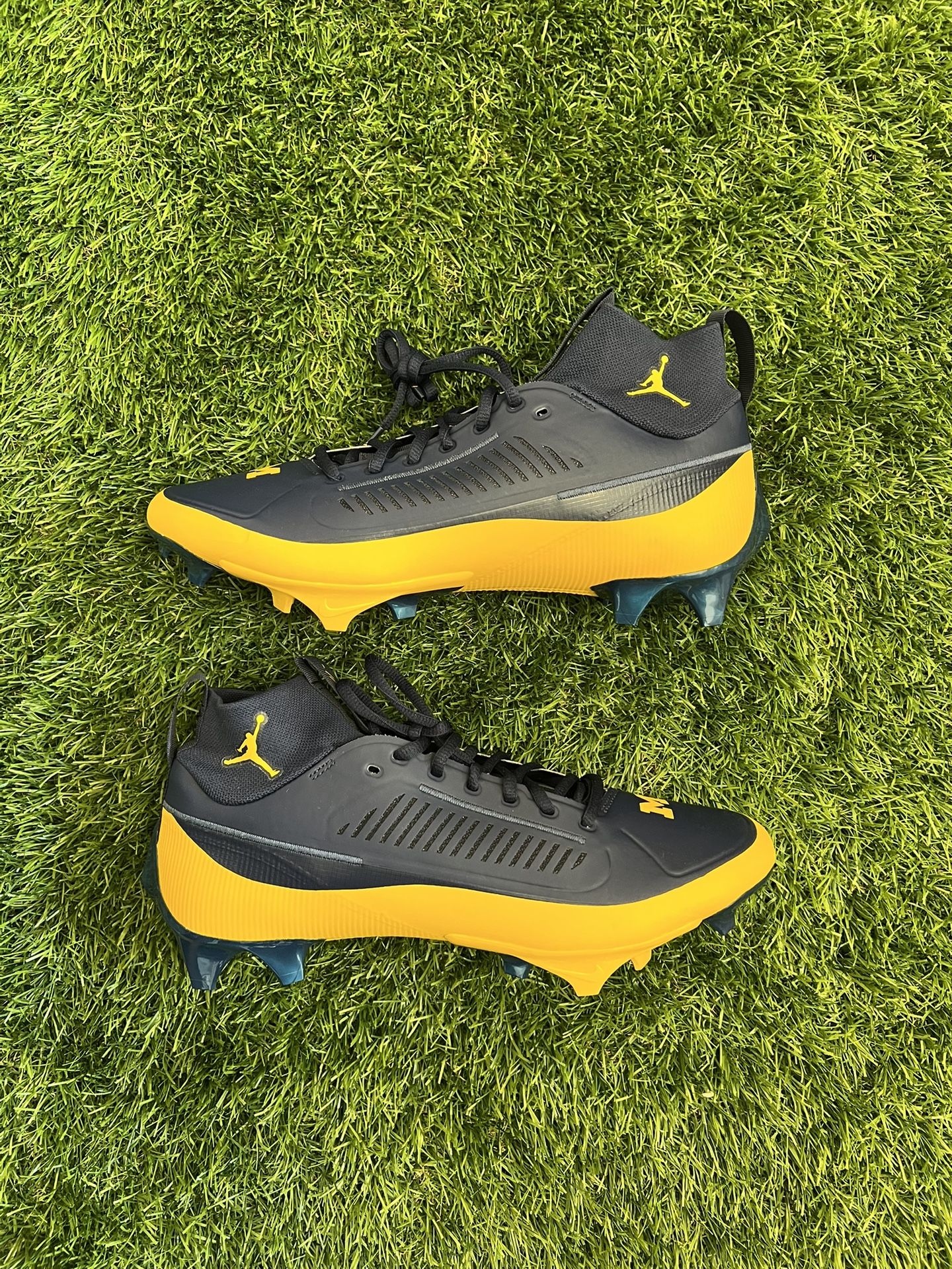 Nike Air Jordan Vapor Edge Pro 2 Michigan Wolverines Cleats PE Size 11