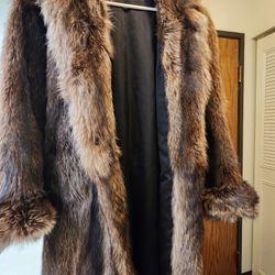 Full Length Raccoon Fur Coat